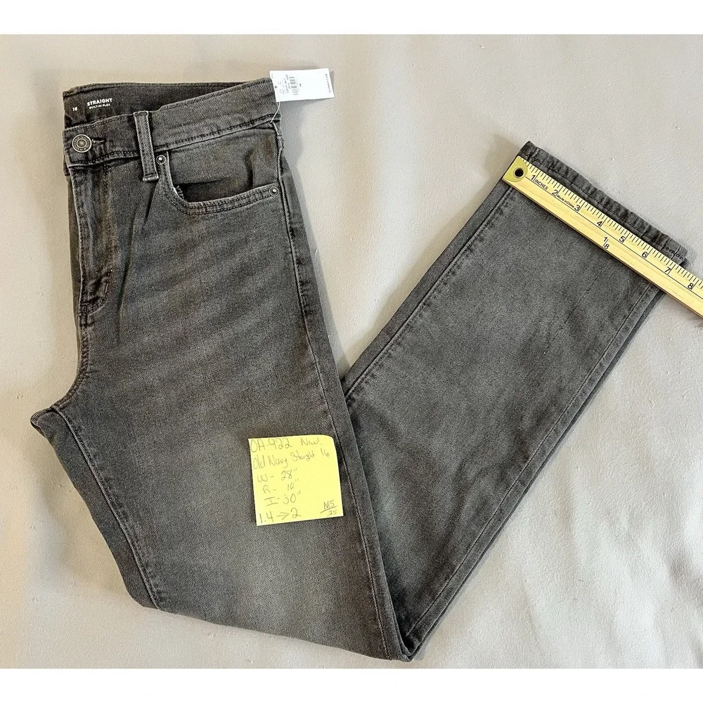 Old Navy Straight Jeans Youth Boys‎ Sz 16 Regular Black  Comfortable Stylish NWT